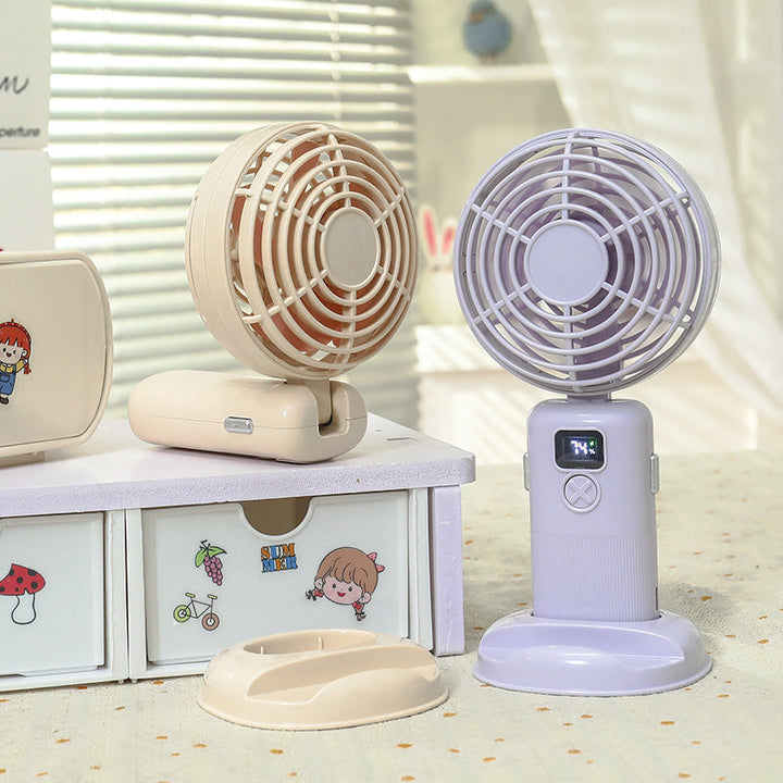Women's Portable Mini USB Fan with LCD Display Kalsten