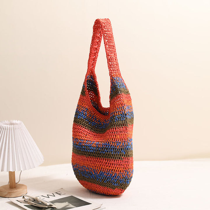 Handcrafted Casual Shoulder Bag Made of Braided Material Kalsten