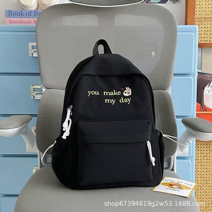 Casual Embroidered Backpack Kalsten