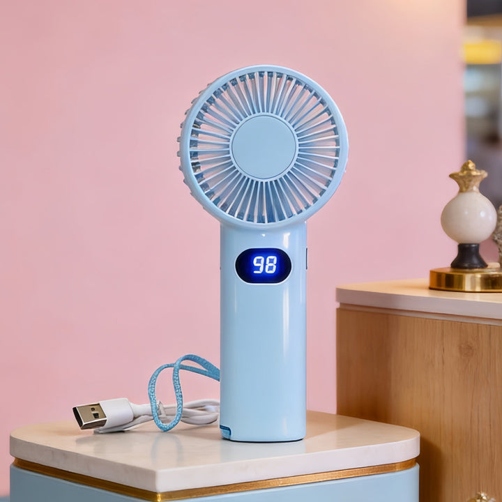 Women's portable high-performance hand fan with digital speed display Kalsten