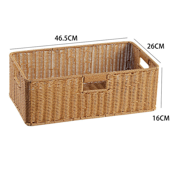 Handwoven Storage Basket with Cutout Handles Kalsten