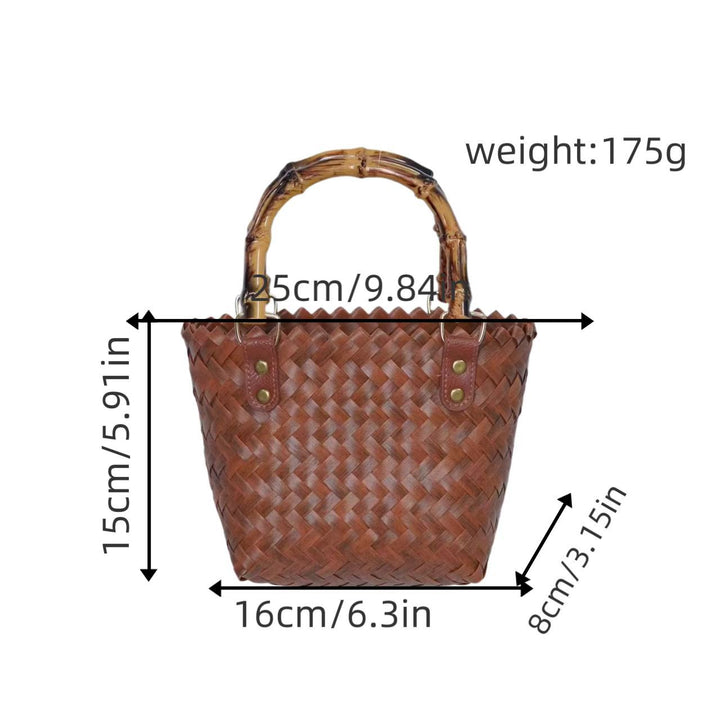 Braided tote bag with ergonomic handles Kalsten