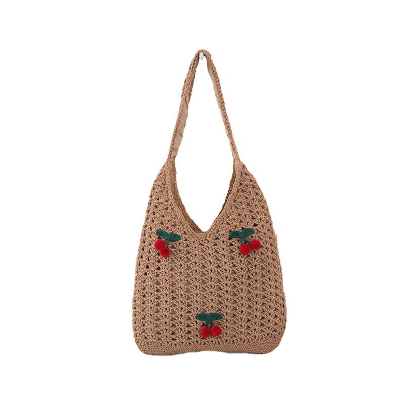 Handcrafted cotton shopper with fruity design Kalsten