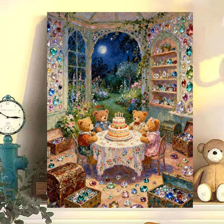 Whimsical Rabbit Scene Canvas Art Print Kalsten