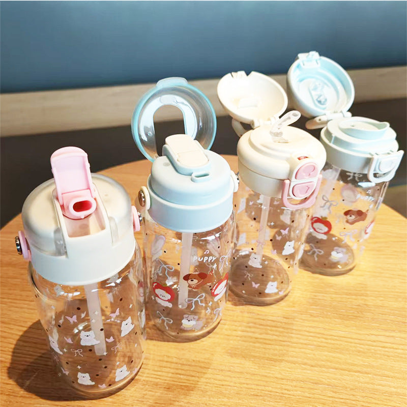 Ladies creative water bottle with integrated silicone carrying loop Kalsten
