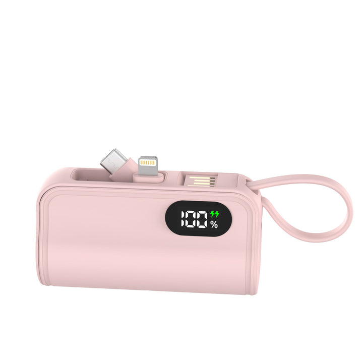 Compact power bank with integrated charging cable Kalsten