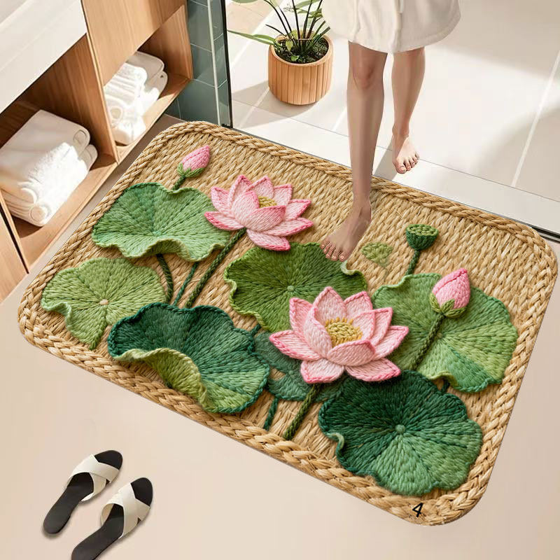 Floral Patchwork Bath Mat Kalsten