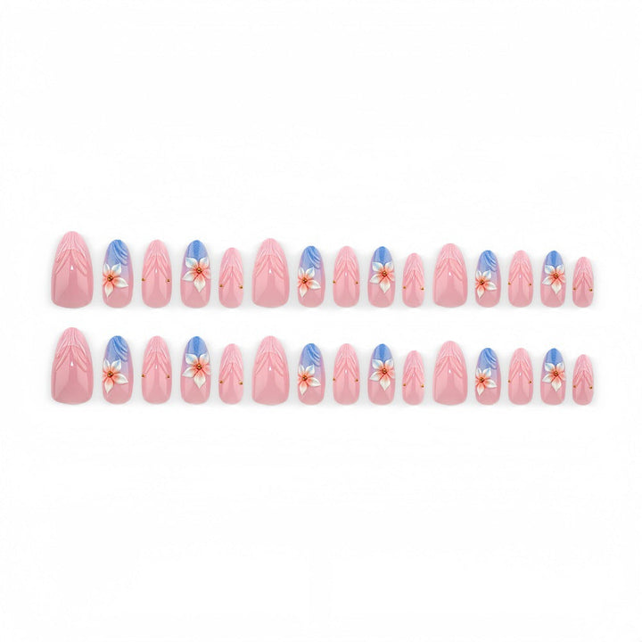 Artificial nails with floral accents Kalsten