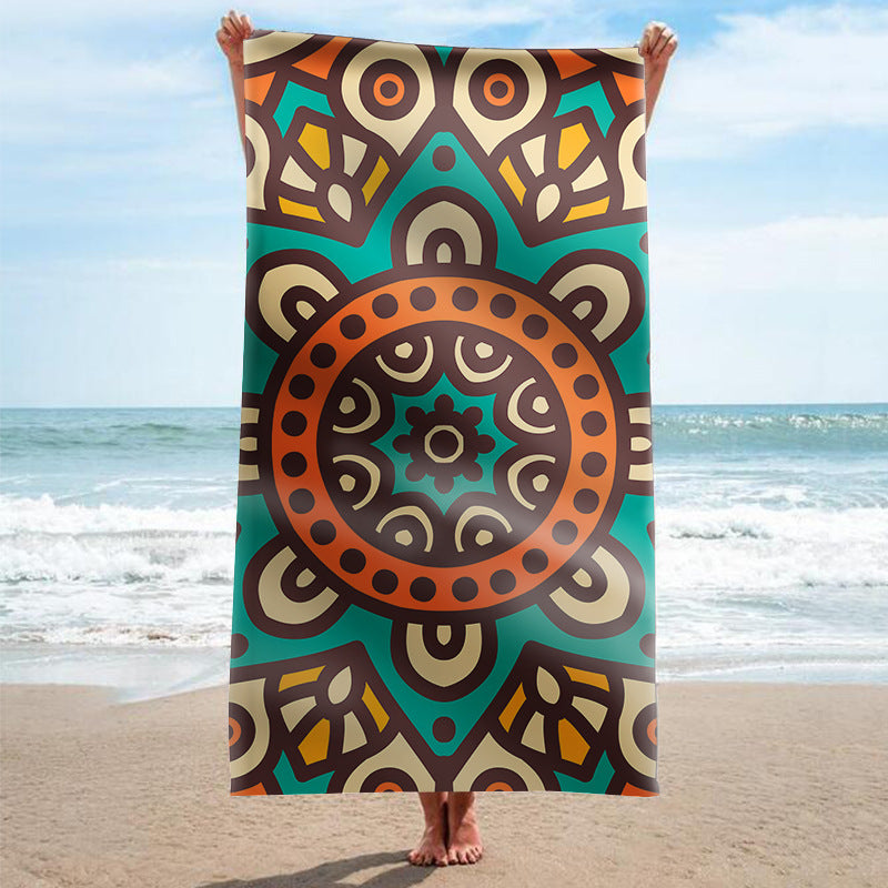 Beach towel with artistic mandala design Kalsten