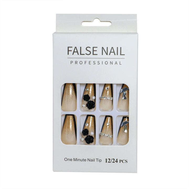 Decorative Press-On Nail Set with 3D Accents Kalsten