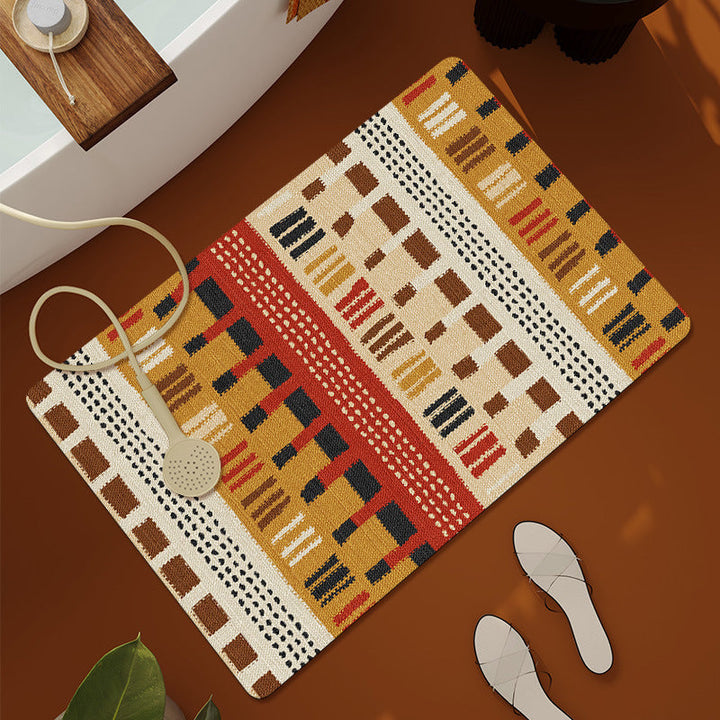 Geometric Patterned Bathroom Mat Kalsten