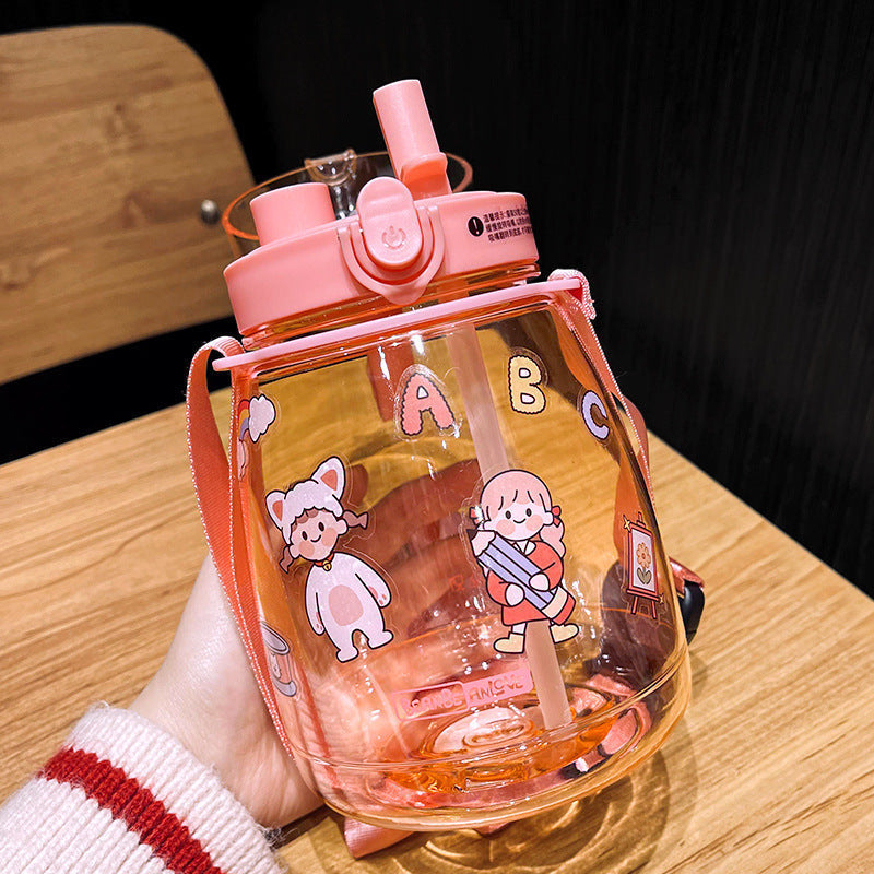Women Glass Drinking Bottle with Secure Lid Kalsten