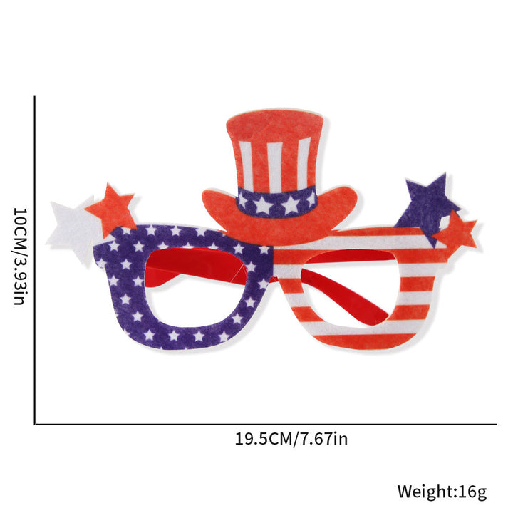 Unisex nan novelty hand-shaped patriotic party eye glasses with finger-frame design Kalsten