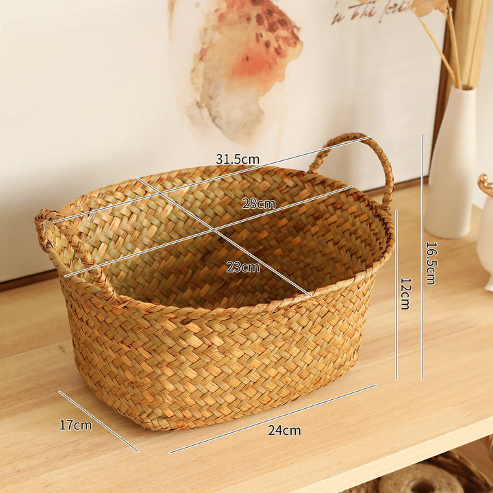 Unisex Handwoven Storage Basket with Ergonomic Handles Kalsten