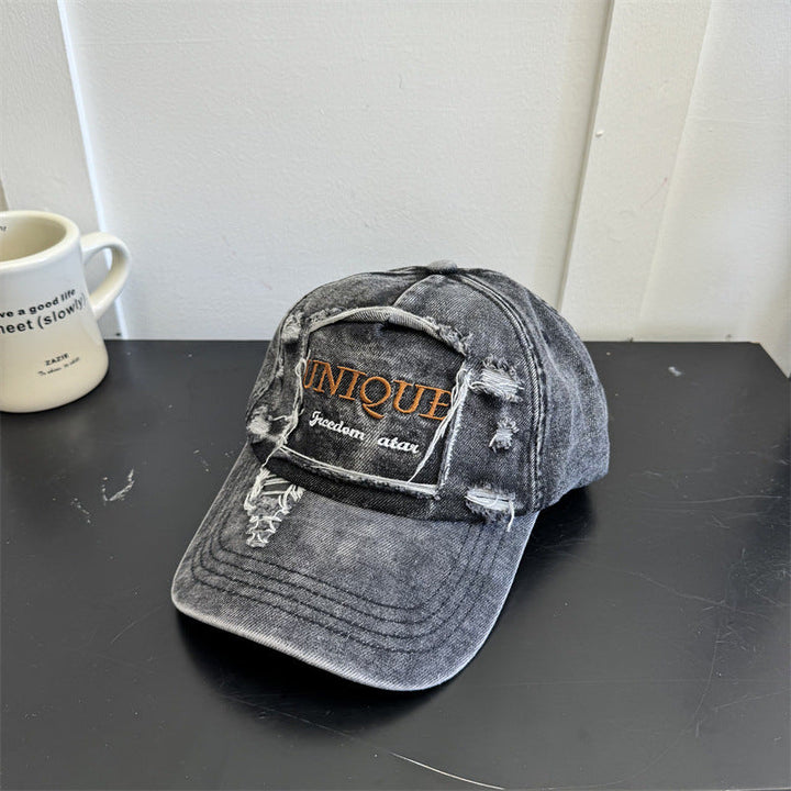 Men's Distressed Denim Graphic Cap Kalsten