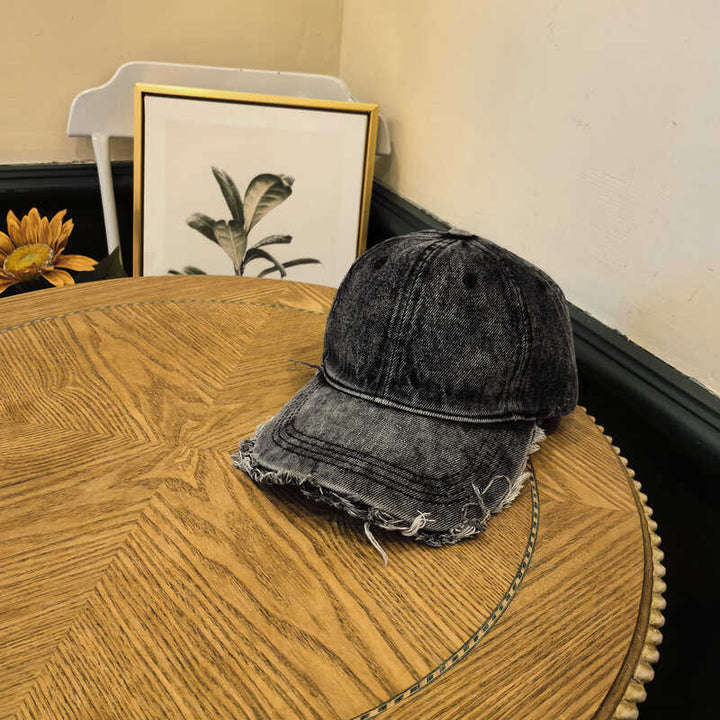 Men's Distressed Denim Baseball Cap Kalsten 1784270742
