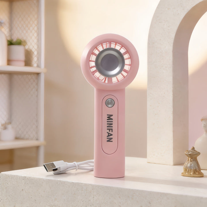 Ladies portable mini hand fan with ergonomic design and USB connection Kalsten