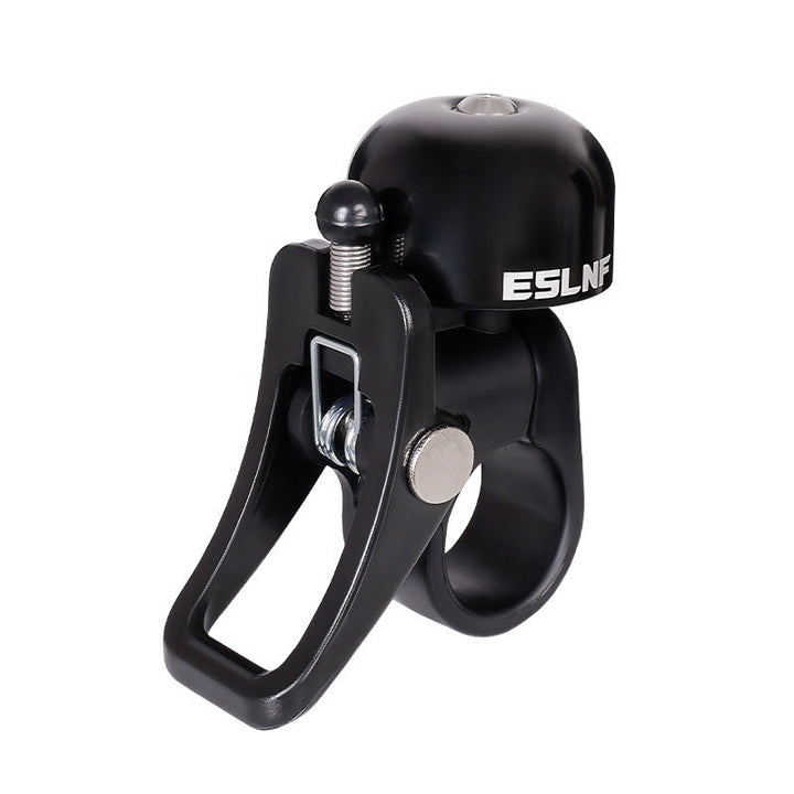 quick-release bicycle bell with ergonomic flip-lever clamp mount Kalsten