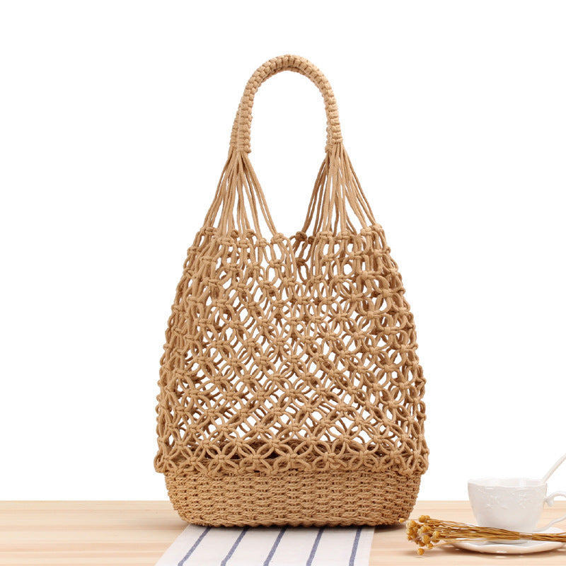 Designer Shoulder Bag Made of Woven Bast Kalsten