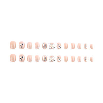 Decorative Press-On Nail Set with Butterfly Accents Acalora