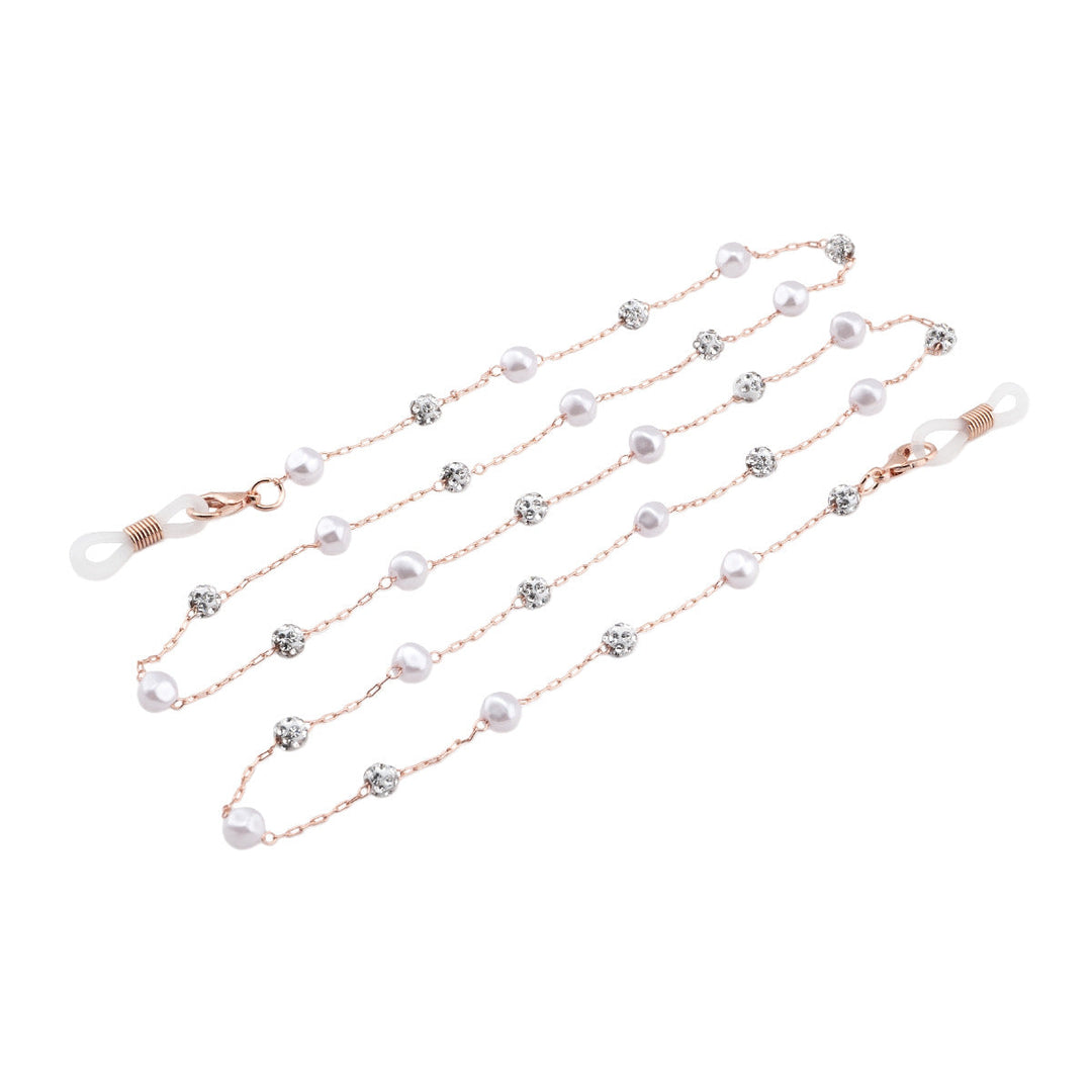 Elegant Crystal-Embellished Eyewear Chain Kalsten