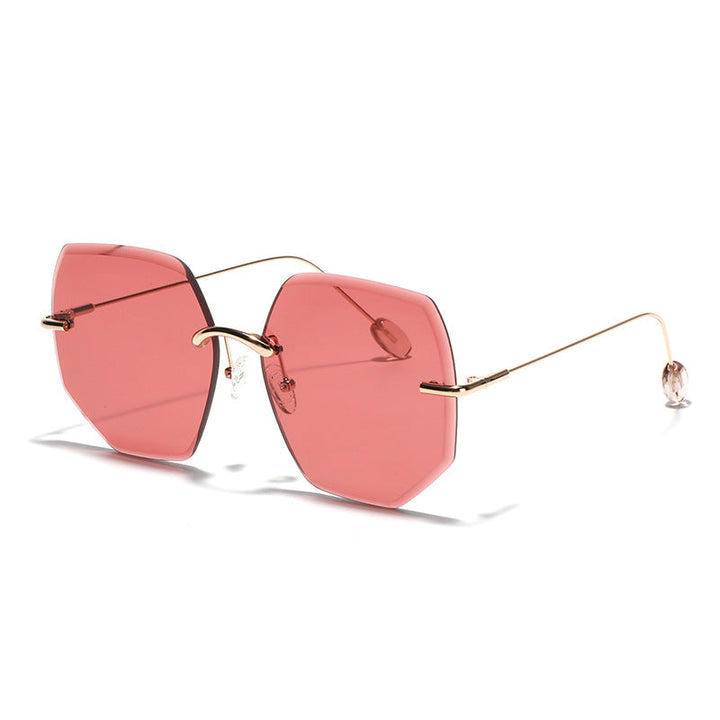 Women’s geometric sunglasses with high-quality gold frame Kalsten