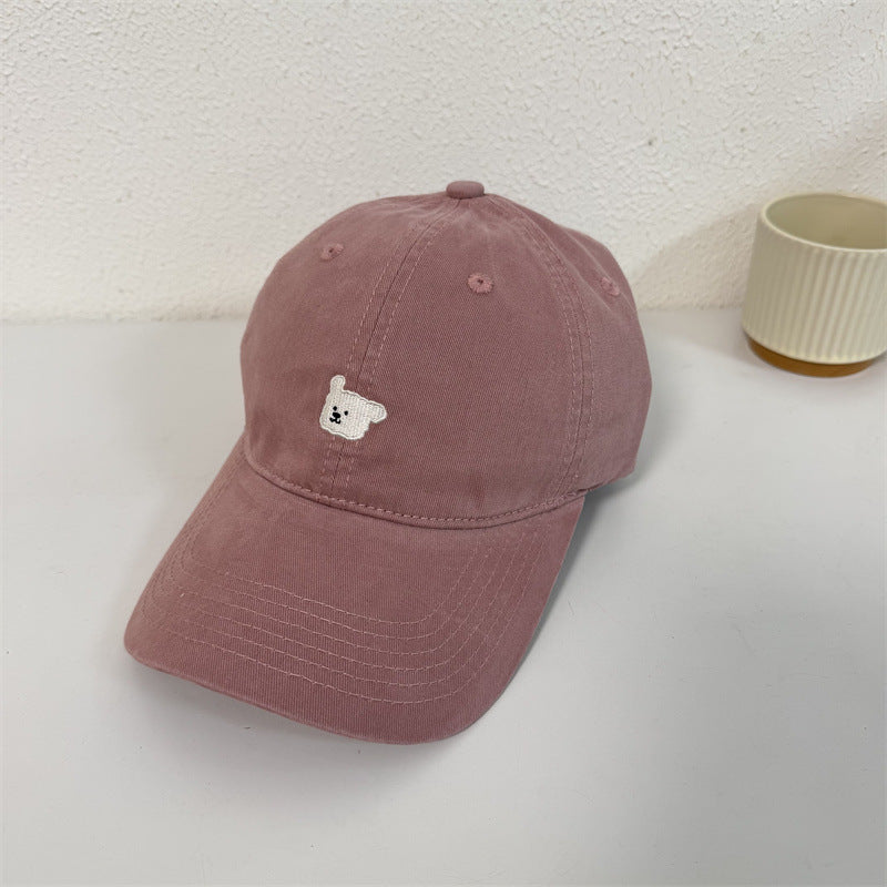 Women's Cute Embroidered Bear Cap Kalsten