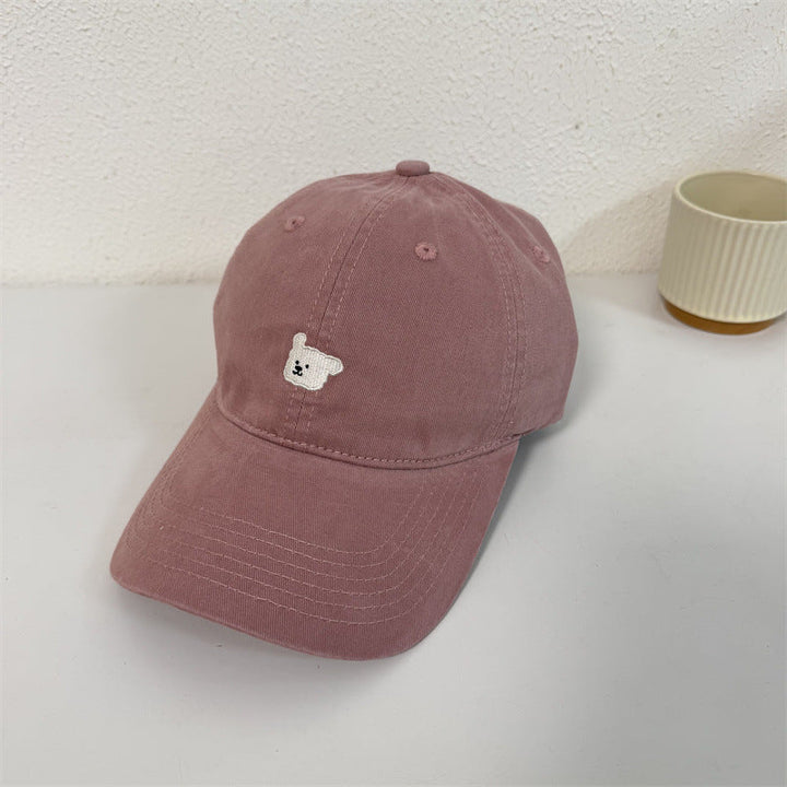 Women's Cute Embroidered Bear Cap Kalsten