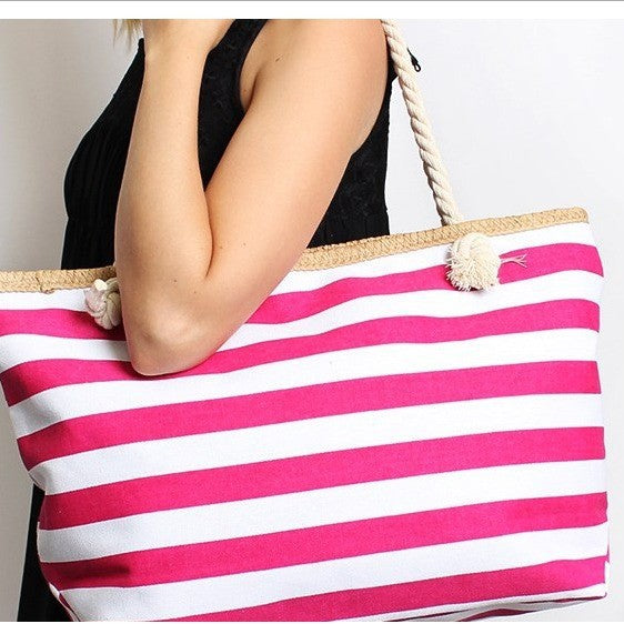 Beach bag with maritime stripe design Kalsten