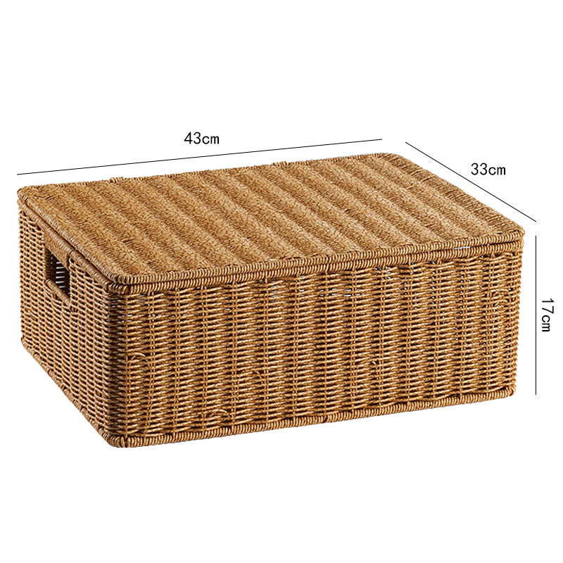 Handcrafted Rectangular Wicker Storage Box Kalsten