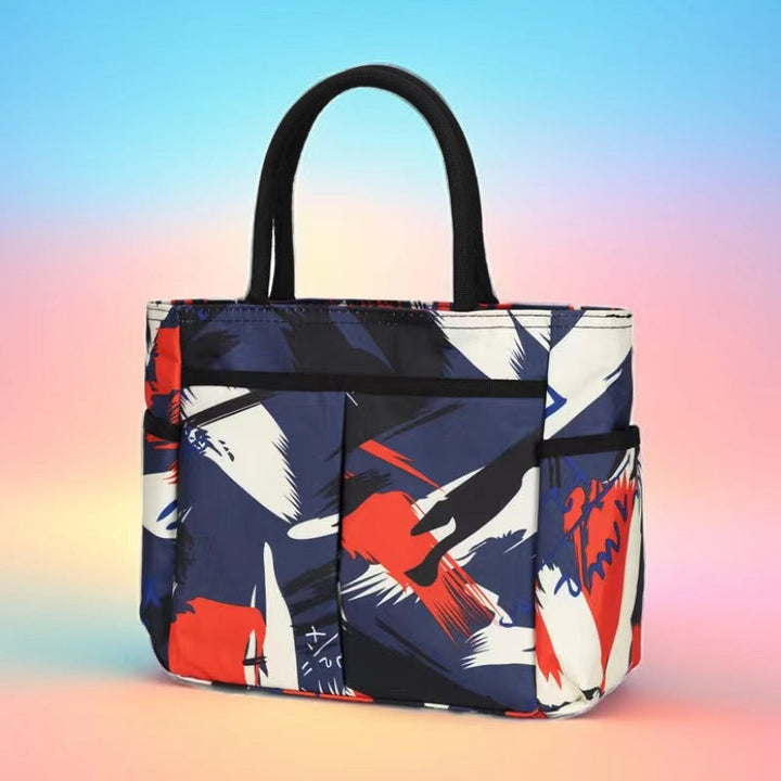 Multi-Pocket Candy Print Tote Bag Kalsten