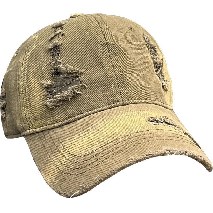 Women's Distressed Black Denim Baseball Cap Kalsten