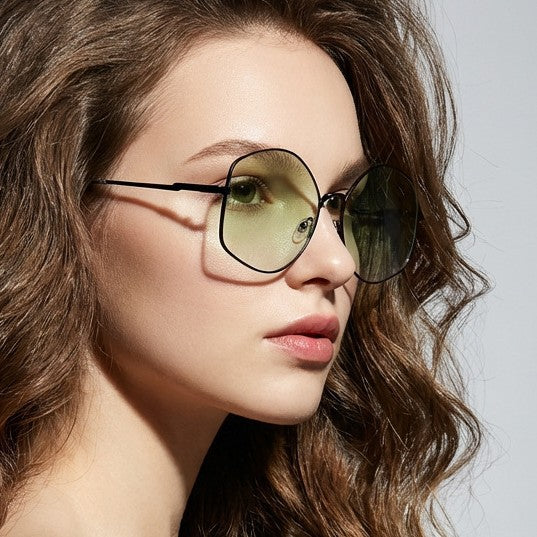 Women’s stylish sunglasses with unique octagonal frame construction Kalsten