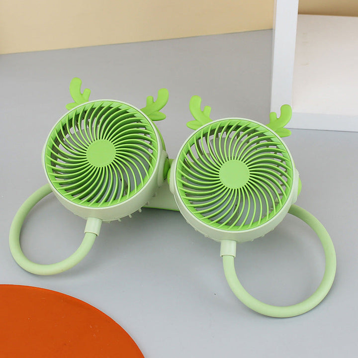 Women's Portable Mini Neck Fan with Dual Blower Kalsten