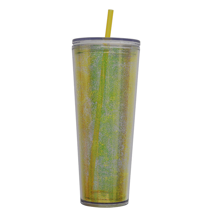 Ladies Glittering Drinking Bottle with Straw Kalsten