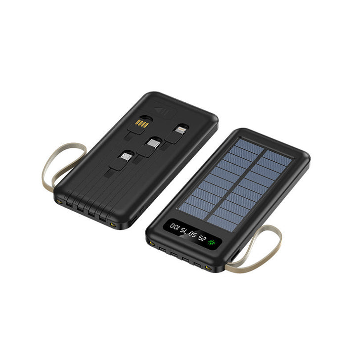 portable solar power bank with multifunctional charging cable Kalsten