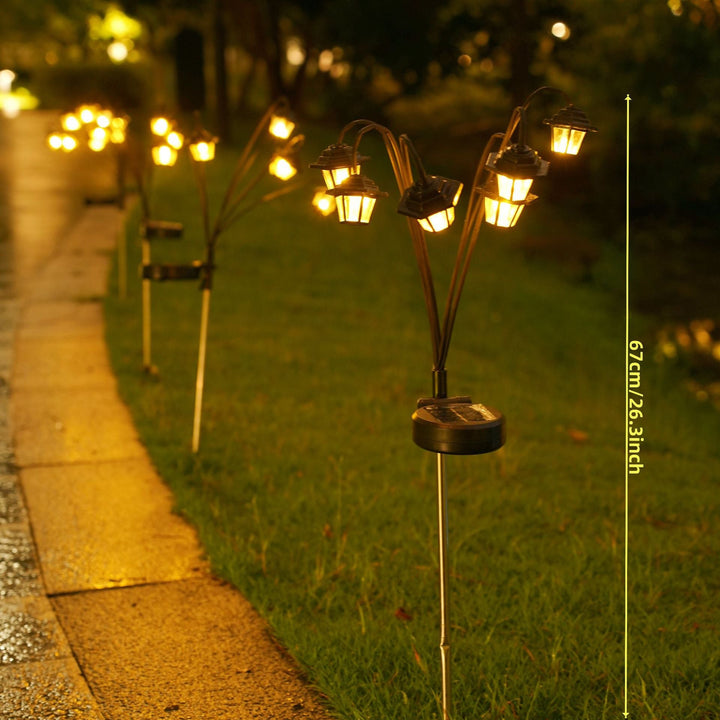 Decorative Solar Lantern Stake Lights Cluster For Garden Pathway Kalsten