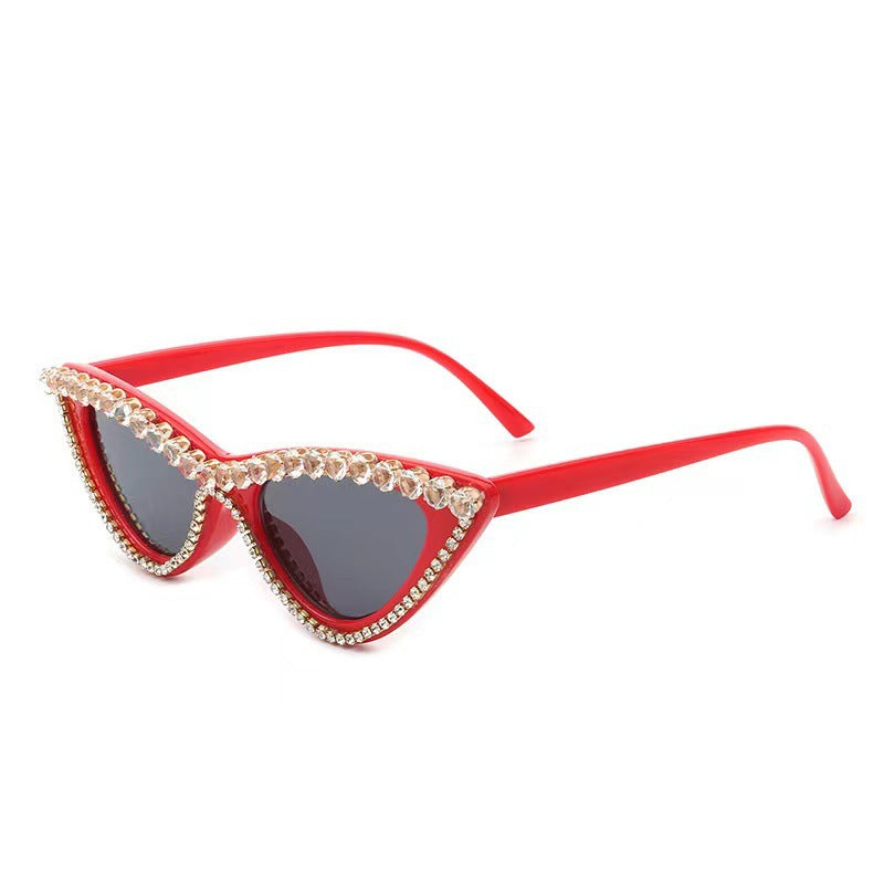 Ladies Glamorous Cat Eye Sunglasses with Rhinestone Accents Kalsten
