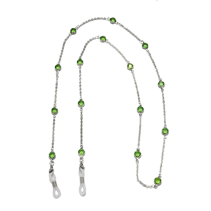 Elegant Crystal-Embellished Eyewear Chain kalsten