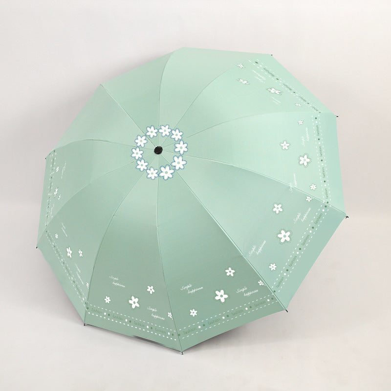 Women's Folding Umbrella with Floral Patterns and UV Protection Kalsten
