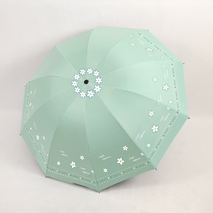 Women's Folding Umbrella with Floral Patterns and UV Protection Kalsten