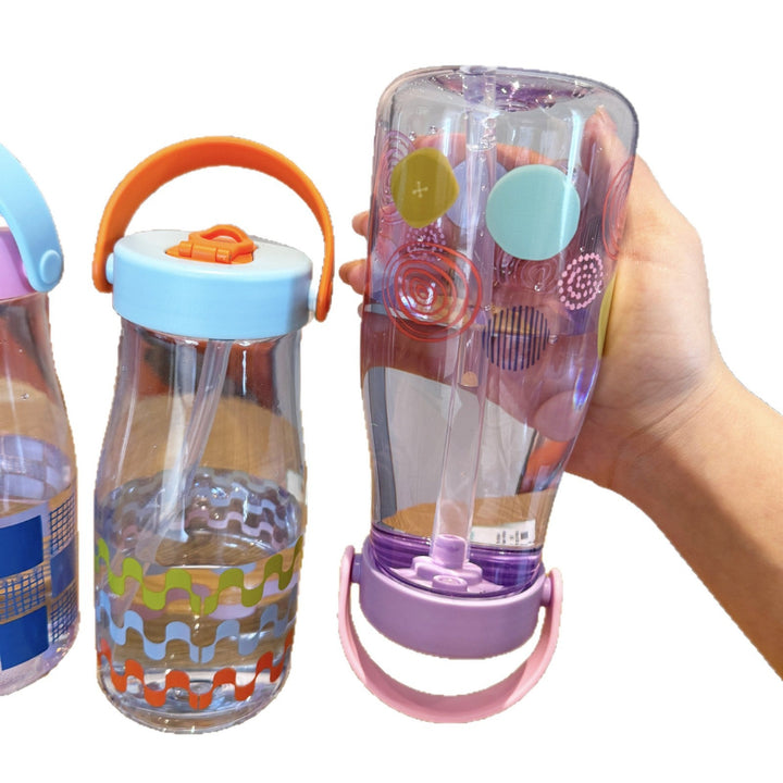 Women's Creative Water Bottle with Silicone Carrying Strap Kalsten