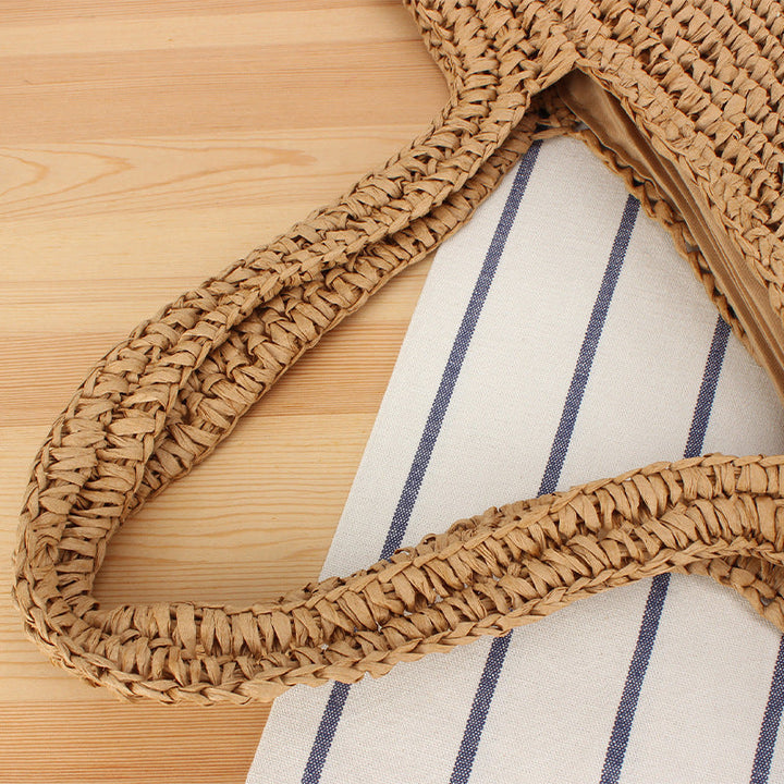 Large Handmade Straw Shopping Bag Kalsten