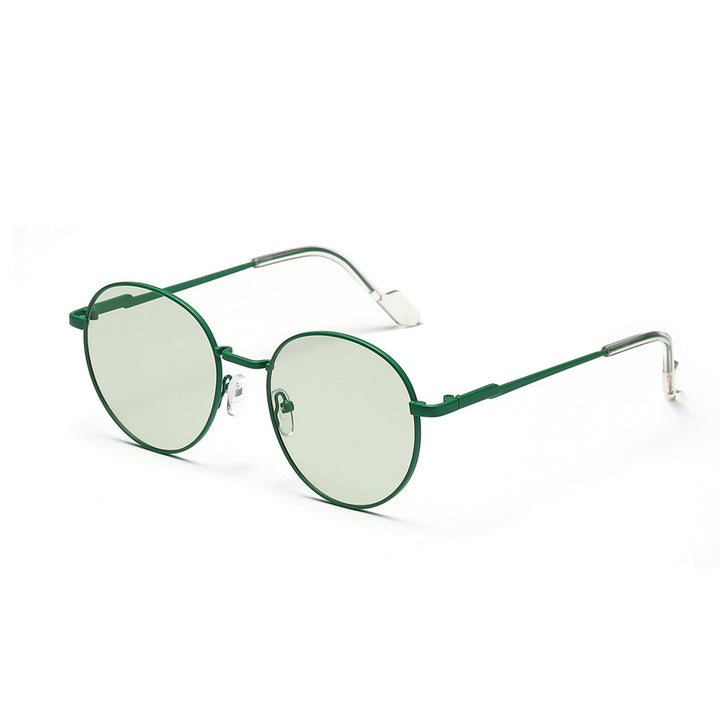 Women round sunglasses with luxurious metal frame and UV protection Kalsten