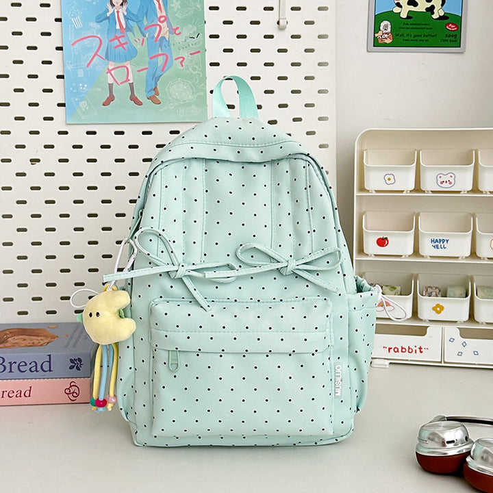 Cute Polka Dot Student School Backpack