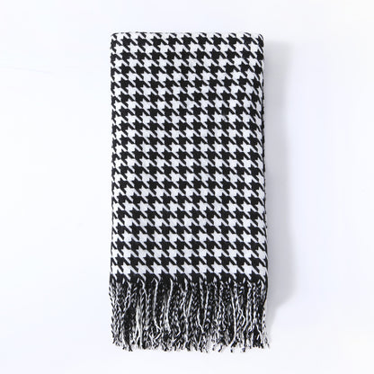 Women's Stylish Houndstooth Pattern Scarf