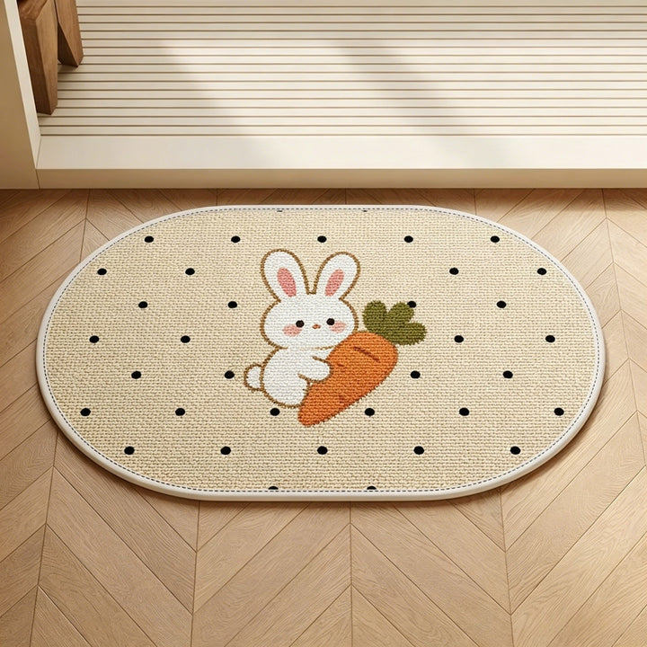 Decorative Bunny-Themed Area Mat Kalsten