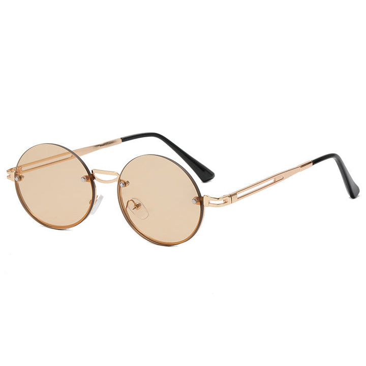 Women's round sunglasses with fine metal frame Kalsten