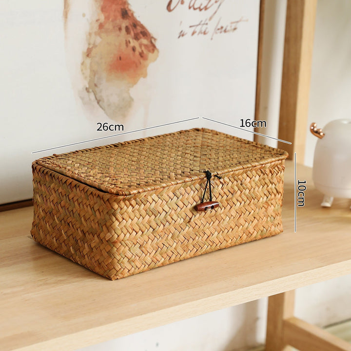 Handcrafted Oval Woven Storage Box Kalsten