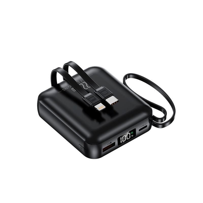 Wearable power bank with dual USB-C connection and digital charge level indicator Kalsten